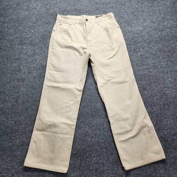 GAP Vintage 80s Beige Straight Leg Jeans Men's 36X30 New without tags Deadstock - Picture 1 of 13